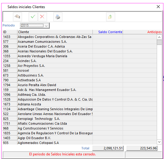 Saldos Iniciales Clientes – Manual Usuario Megued